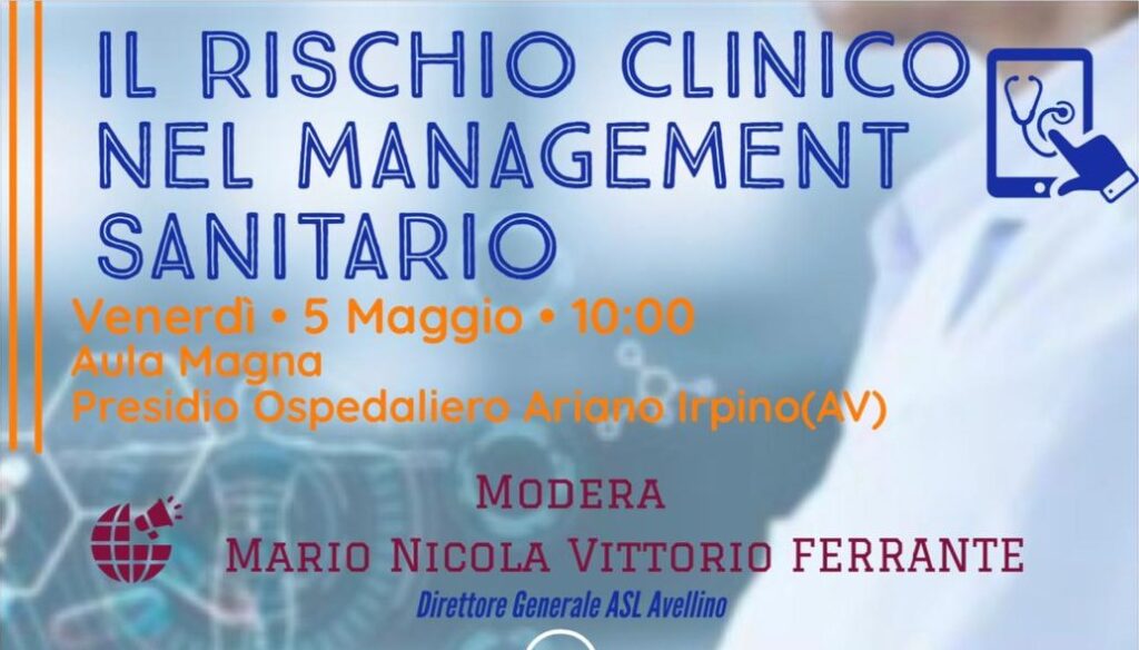 Il rischio clinico nel management sanitario – 5 maggio 2023